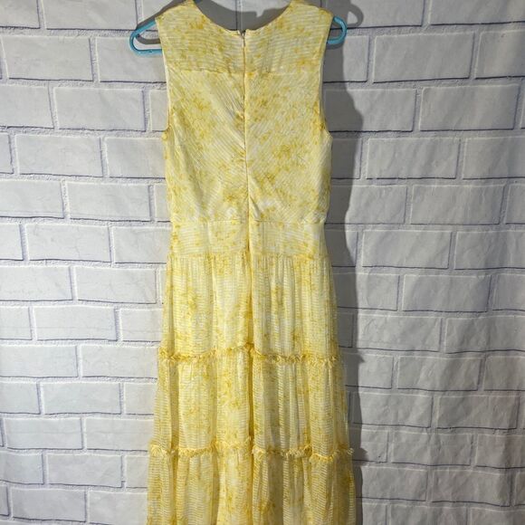 Lauren By Ralph Lauren beautiful Womens Romantic Flowy Lined Yellow Size 8 - Picture 3 of 6